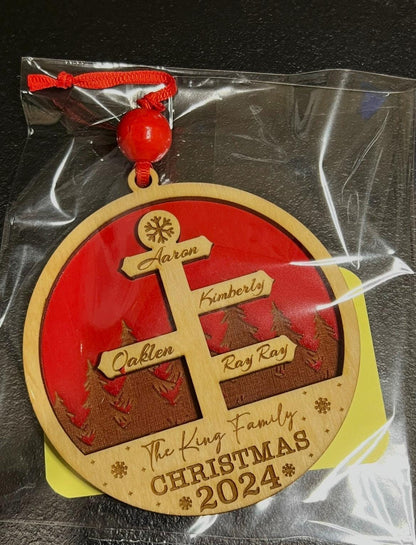 Personalized family Christmas Ornaments