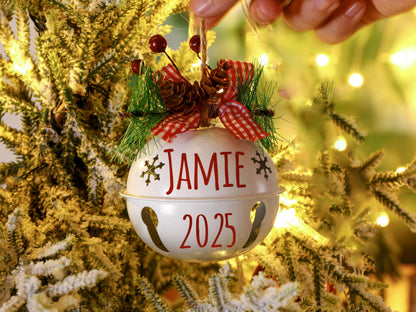 Personalized Christmas Tree Ornament,Custom 2025 Jingle Bell,Christmas tree ornament ,bell ornament custom,Christmas Decor,Christmas Gift