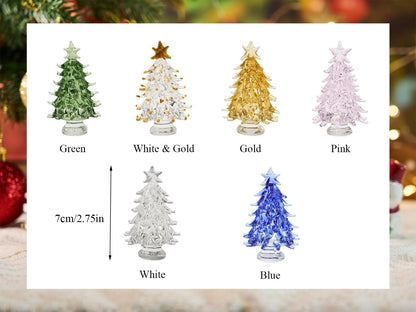Stained Glass Christmas Tree,Mini Christmas Trees,Stocking Stuffer,Christmas Gift For Friend,Xmas Gift For Mom Grandma Girlfriend,Holiday.