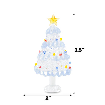 Árbol de Navidad artesanal de vidrieras: decoración navideña en miniatura