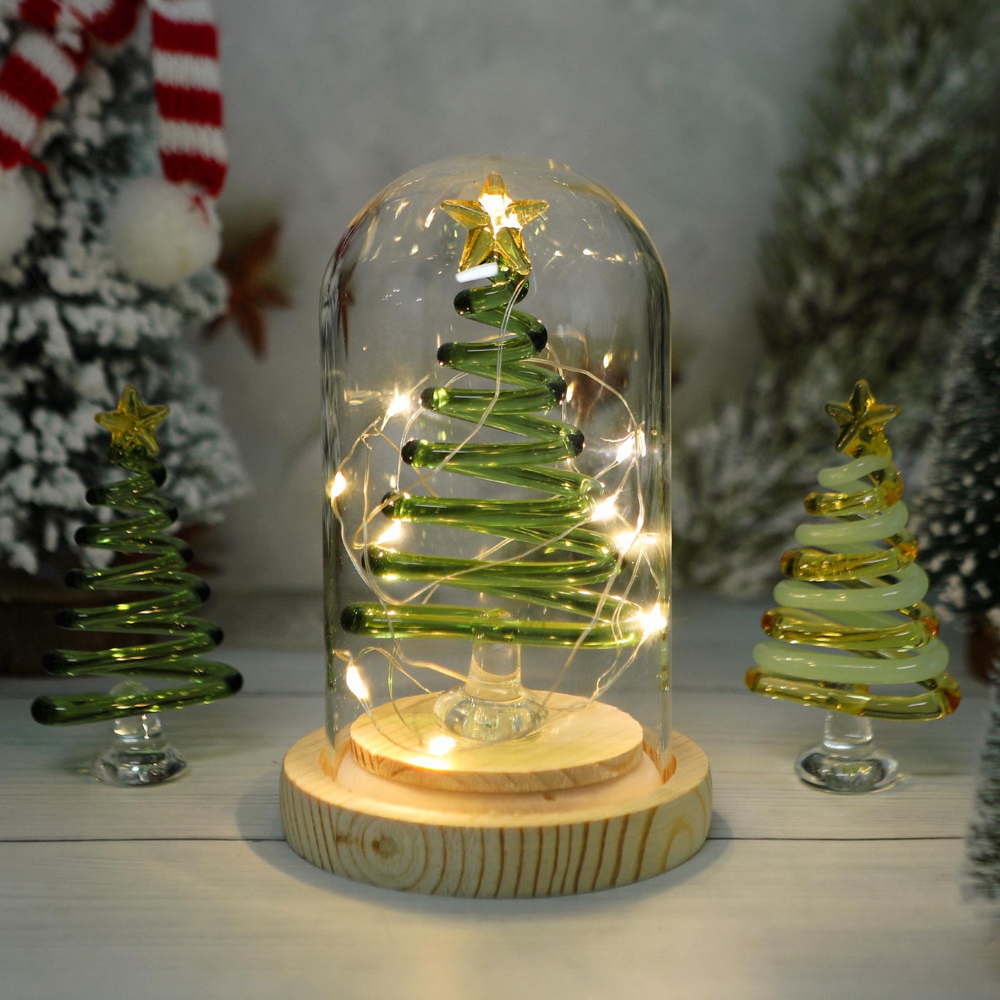 Handmade Stained 2D Flat Glass Christmas Tree–Mini Christmas Tree,Unique Holiday Decor,Christmas Lamp,Personalized Christmas Gift for Kids