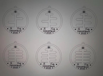 Personalized family Christmas Ornaments