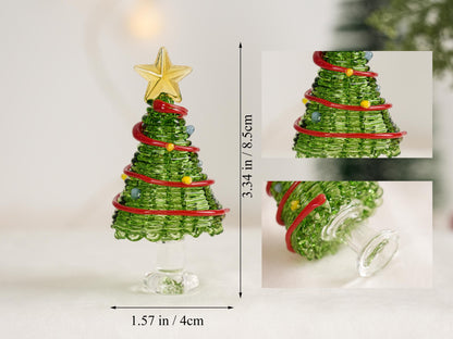 Stained Glass Christmas Tree Figurines,Illuminated Glass Christmas Trees,Christmas Day,Personalized Gift for her,Christmas Gifts,Home Decor
