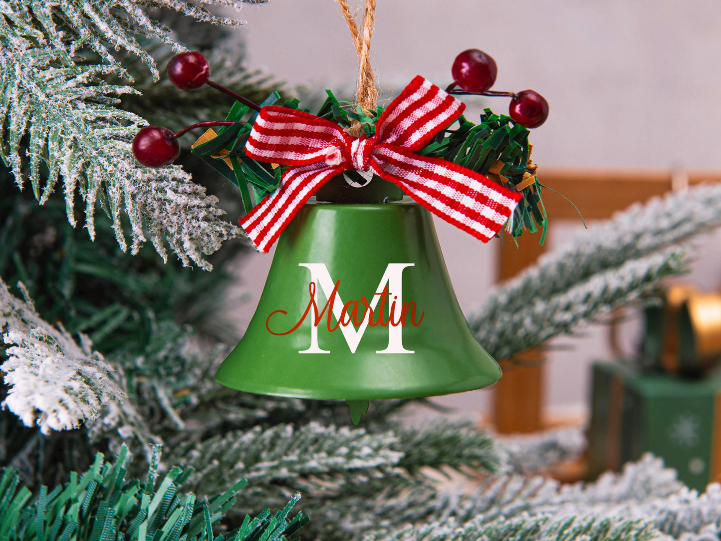 Personalized Christmas Jingle Bell, Custom Christmas Bell, Bell Ornament, Christmas Ornament, Christmas Decor, Christmas Gift, Holiday Decor