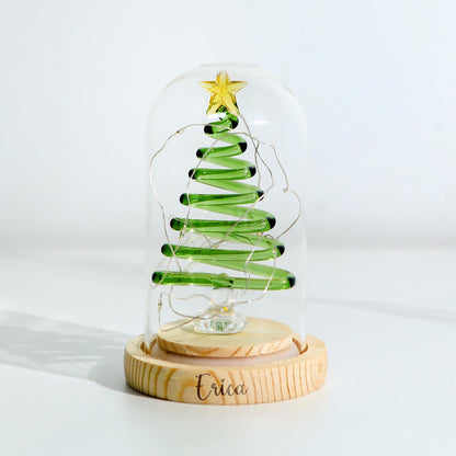 Handmade Stained 2D Flat Glass Christmas Tree–Mini Christmas Tree,Unique Holiday Decor,Christmas Lamp,Personalized Christmas Gift for Kids