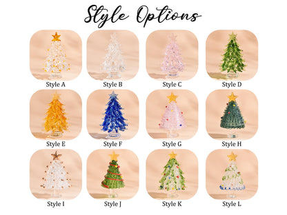 Handmade Stained Glass Christmas Tree,Illuminated Glass Trees,Home Decor, Personalized Gift for her,