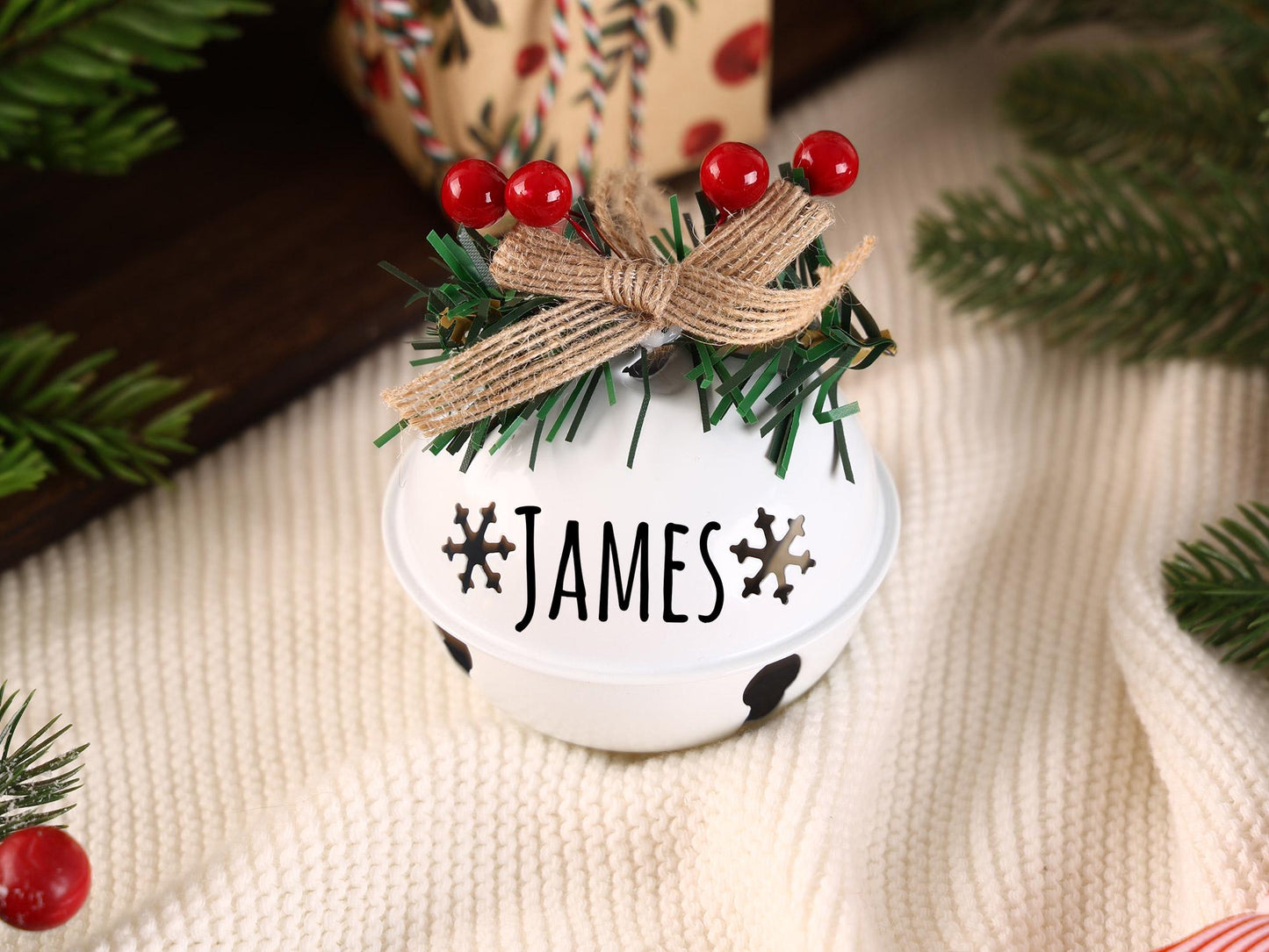 Personalized Christmas Tree Ornament, Custom 2025 Jingle Bell, Christmas Family Ornaments, Holiday Decor Gifts