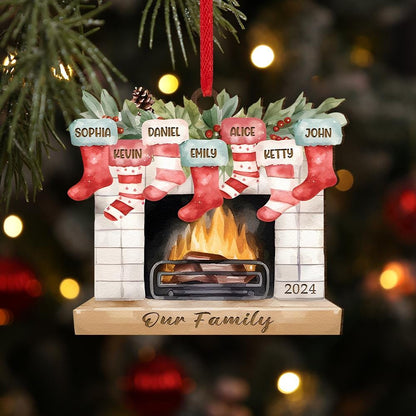 Family Christmas Tree Decor Holiday Keepsake Christmas Decor Custom Christmas Gift Personalized Family Christmas Ornament Holiday Gift