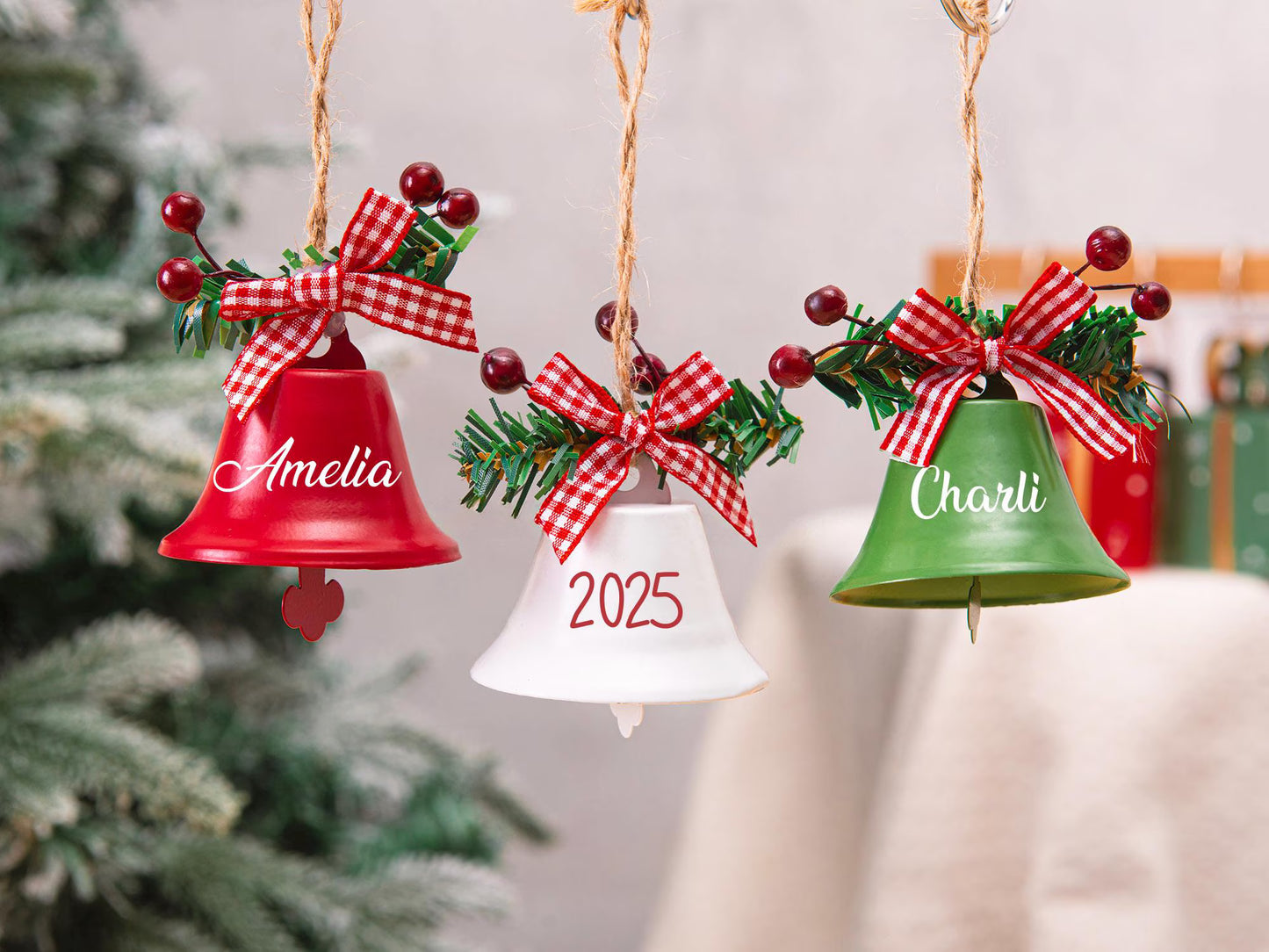 Personalized Christmas Jingle Bell, Custom Christmas Bell, Bell Ornament, Christmas Ornament, Christmas Decor, Christmas Gift, Holiday Decor
