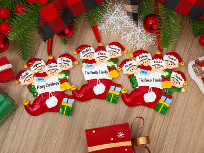 Personalized 2025 Family Ornament, Custom Resin Christmas Ornament, Personalized Family Christmas Decor, Custom Christmas gift,Holiday decor