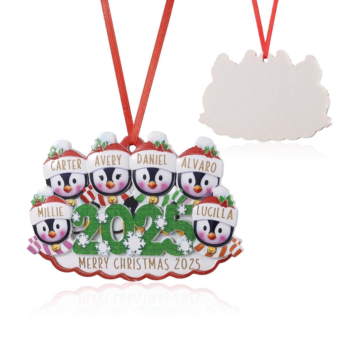 Custom Christmas Tree Ornament 2025, Personalized Family Names 2-6, Resin Christmas Tree Decor, Holiday Keepsake Gift,Christmas 2025