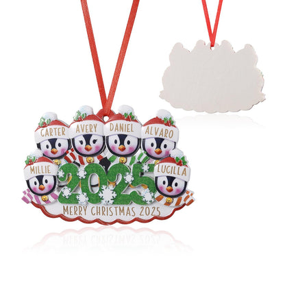 Custom Christmas Tree Ornament 2025, Personalized Family Names 2-6, Resin Christmas Tree Decor, Holiday Keepsake Gift,Christmas 2025