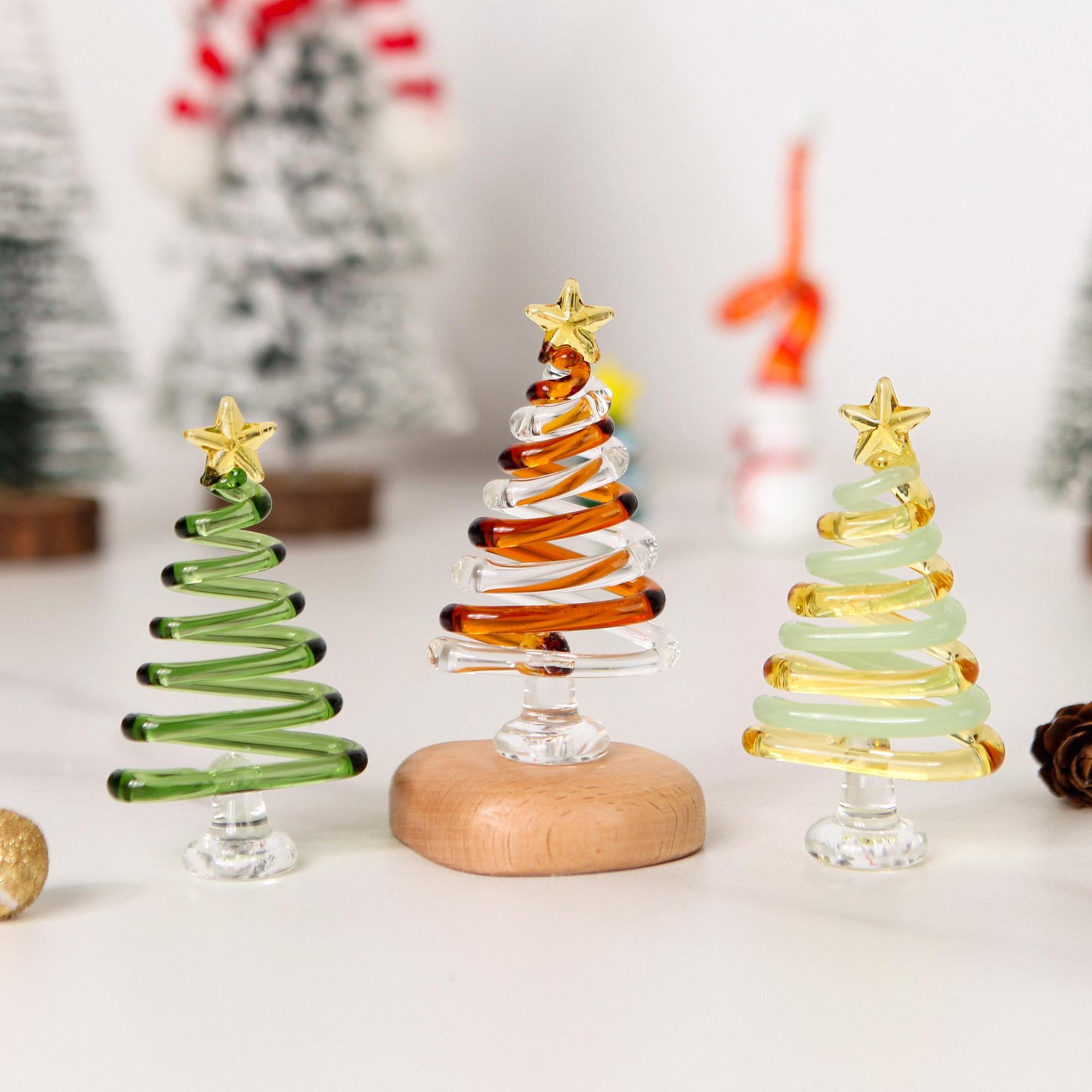 Handmade Stained 2D Flat Glass Christmas Tree–Mini Christmas Tree,Unique Holiday Decor,Christmas Lamp,Personalized Christmas Gift for Kids