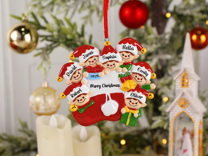 Personalized 2025 Family Ornament, Custom Resin Christmas Ornament, Personalized Family Christmas Decor, Custom Christmas gift,Holiday decor