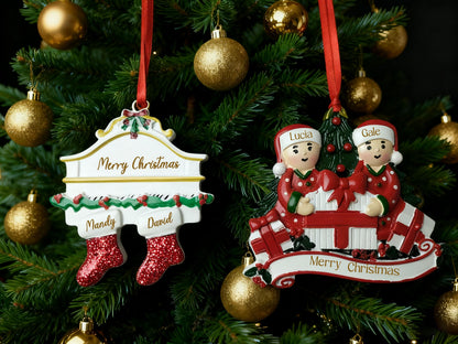 Personalized Family Christmas Ornament, Custom Resin Decoration, Xmas Tree Decor