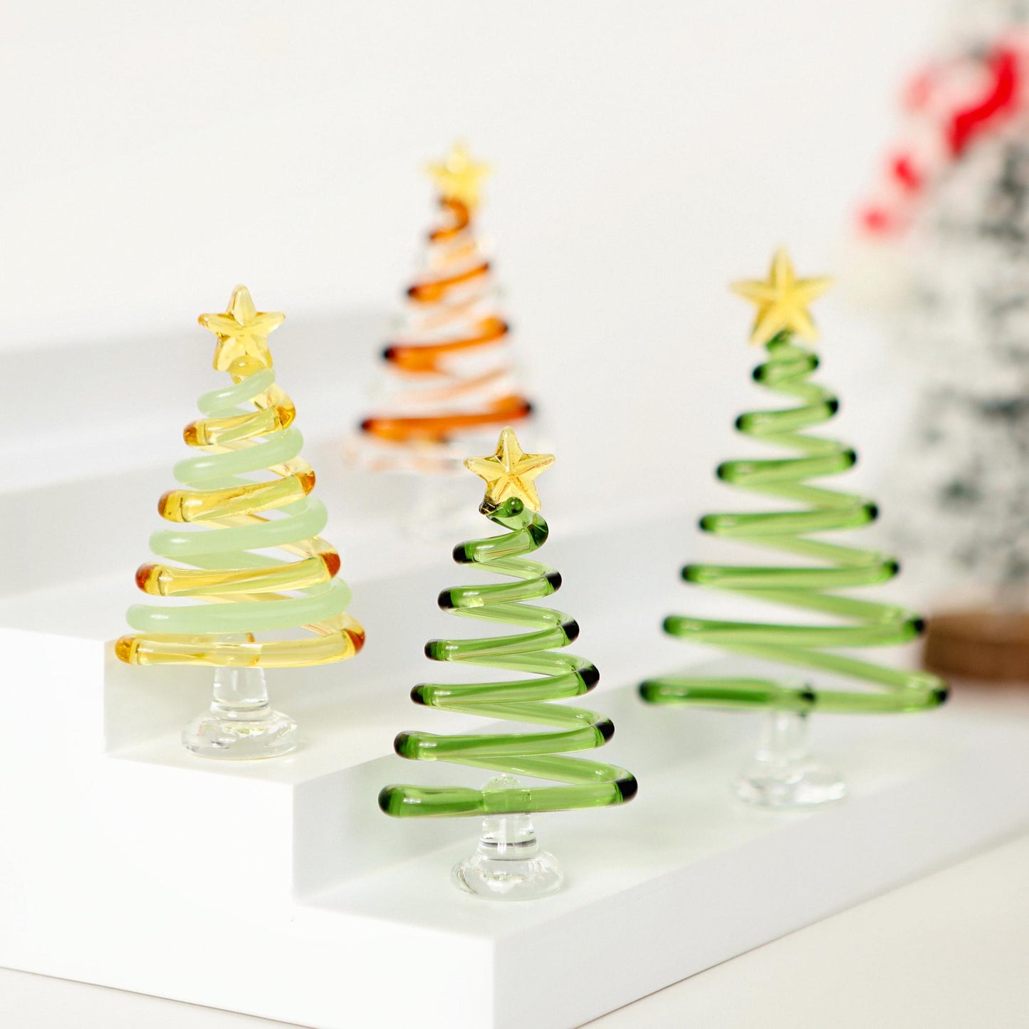 Handmade Stained 2D Flat Glass Christmas Tree–Mini Christmas Tree,Unique Holiday Decor,Christmas Lamp,Personalized Christmas Gift for Kids